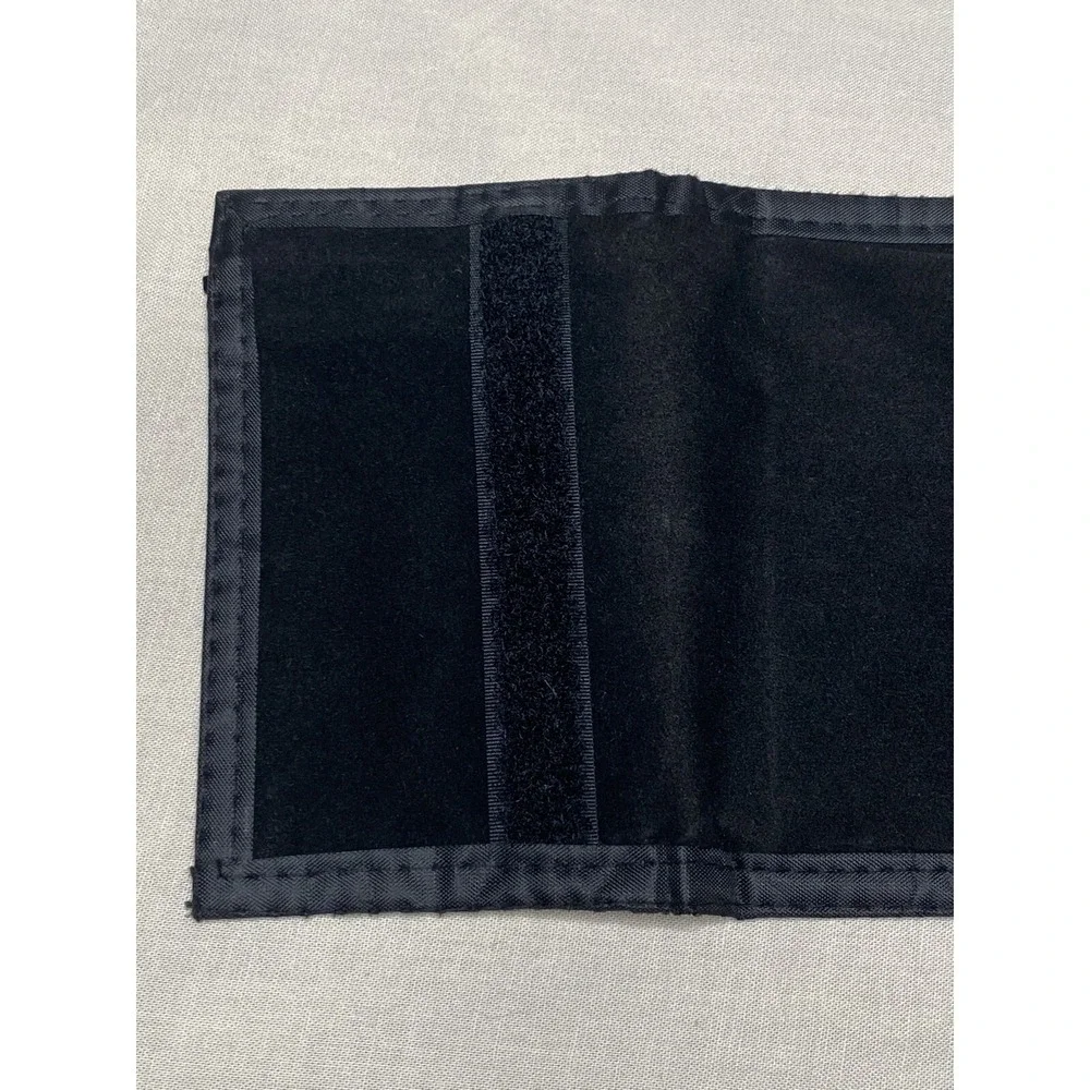 Y2K Nike Black Velvet Trifold Wallet Red Check Minimalist Athletic Streetwear